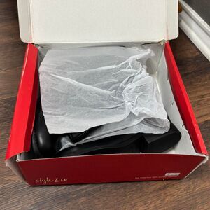 Style & Co 7M Black Mid Calf Boots Buckle Wide Calf NWT